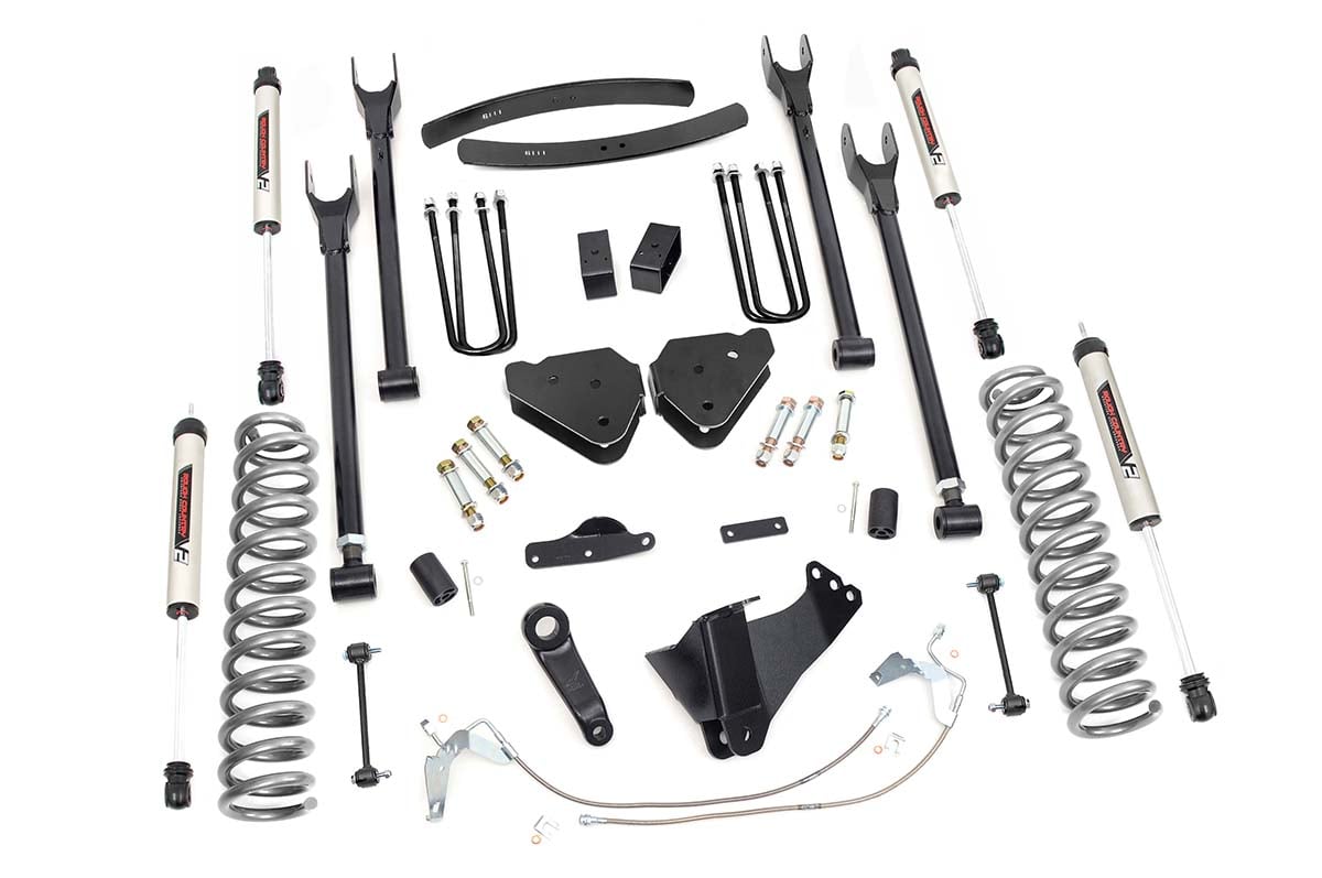 Ford F-350 Super Duty Suspension Lift Kit - Rough Country - 6 Inch Lift Kit | Diesel | 4 Link | V2 - '08-'10